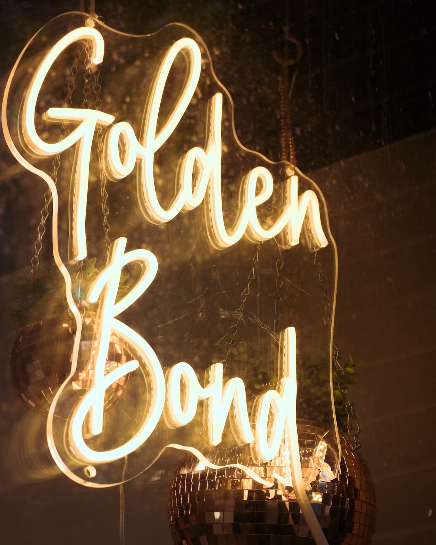 Golden Bond Neon Sign